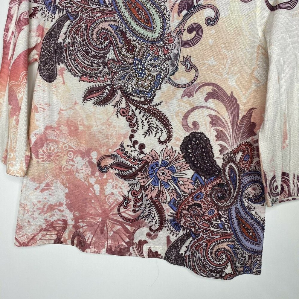 Ruby Rd. Blue And Westbound Pink Patterned Blouse… - image 7